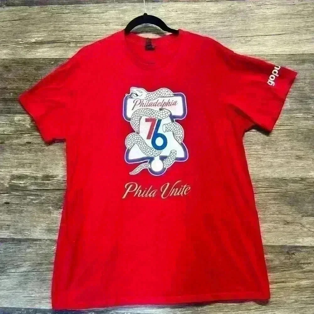 Philadelphia 76ers Phila Unite Red Tshirt size XL